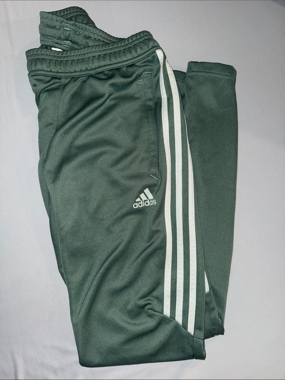 NEW Adidas Climacool Green Track Joggers with Three Stripes